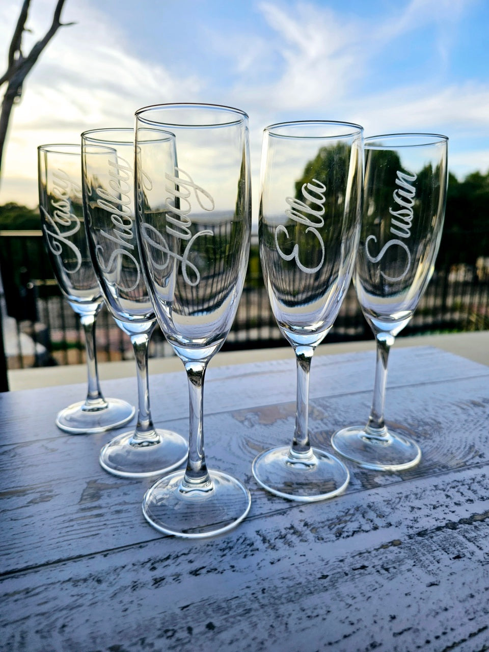 Personalized Champagne Glasses