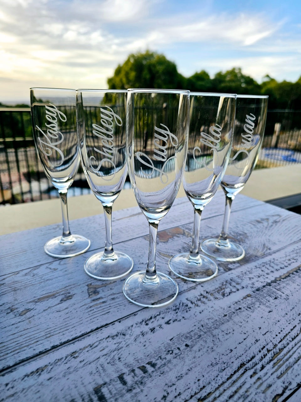 Personalized Champagne Glasses