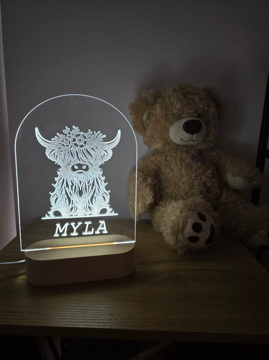 Highland Cow LED Light