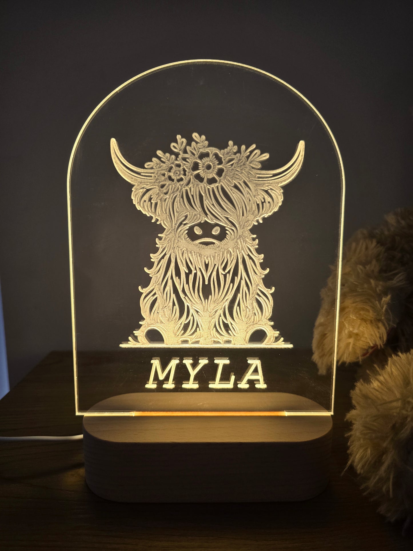 Highland Cow LED Light