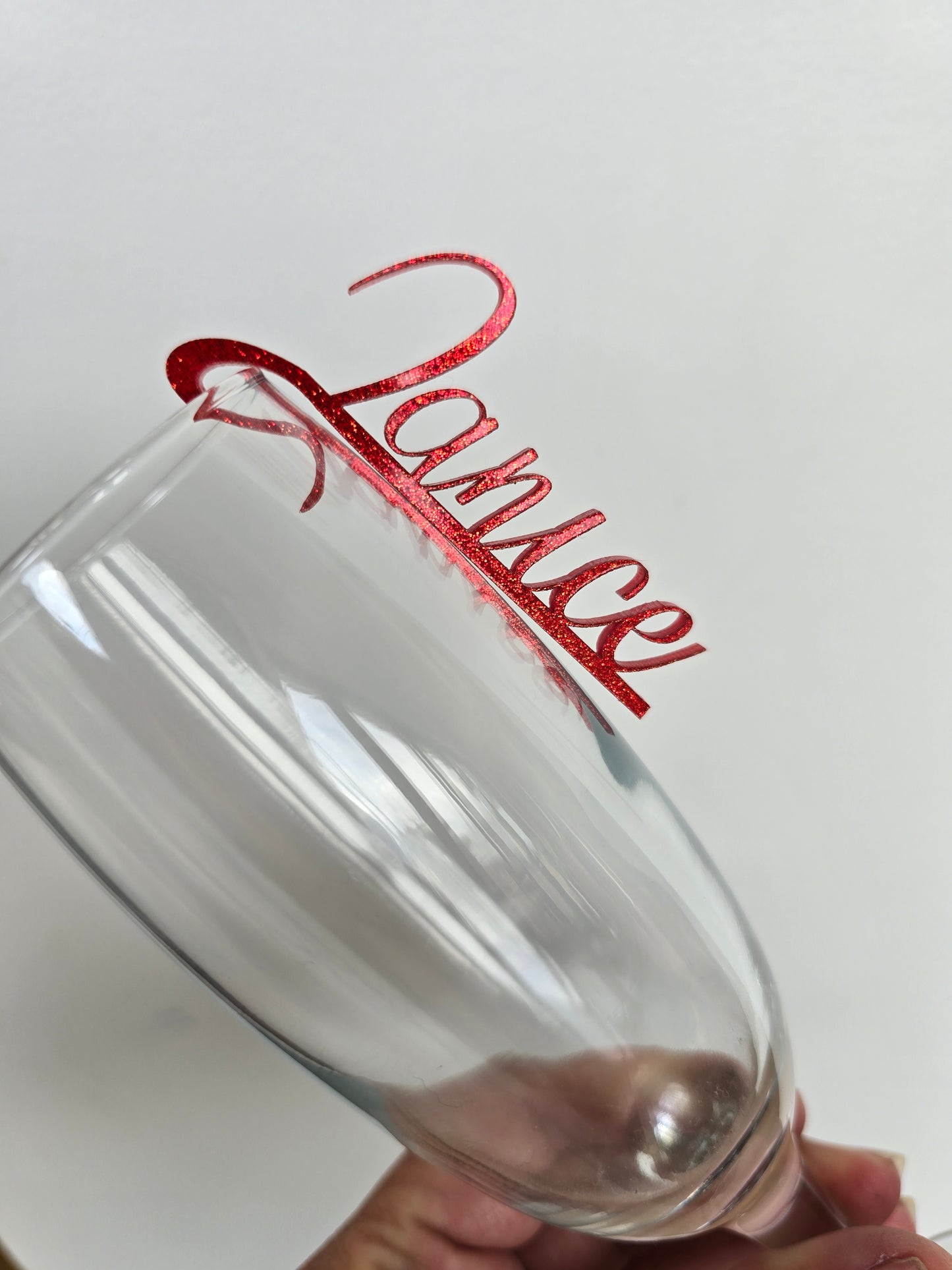 Glass name tags