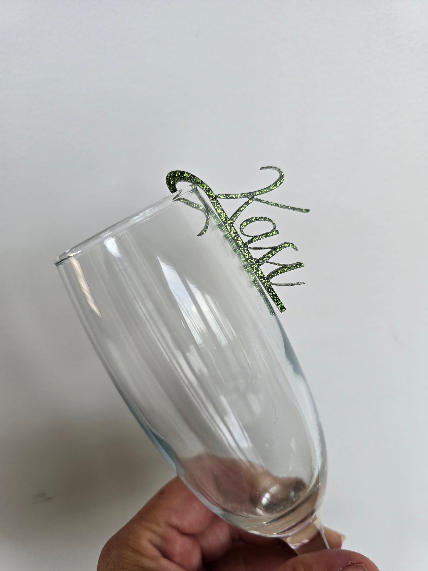 Glass name tags