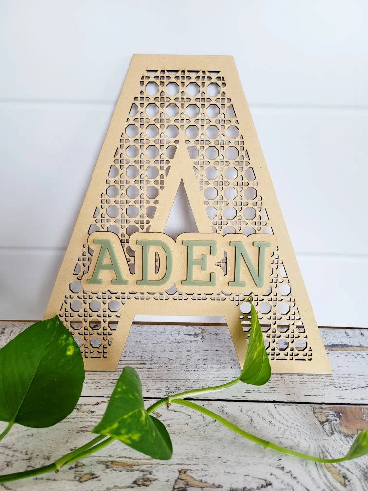 Personalized Rattan Letter