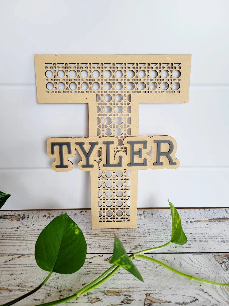 Personalized Rattan Letter
