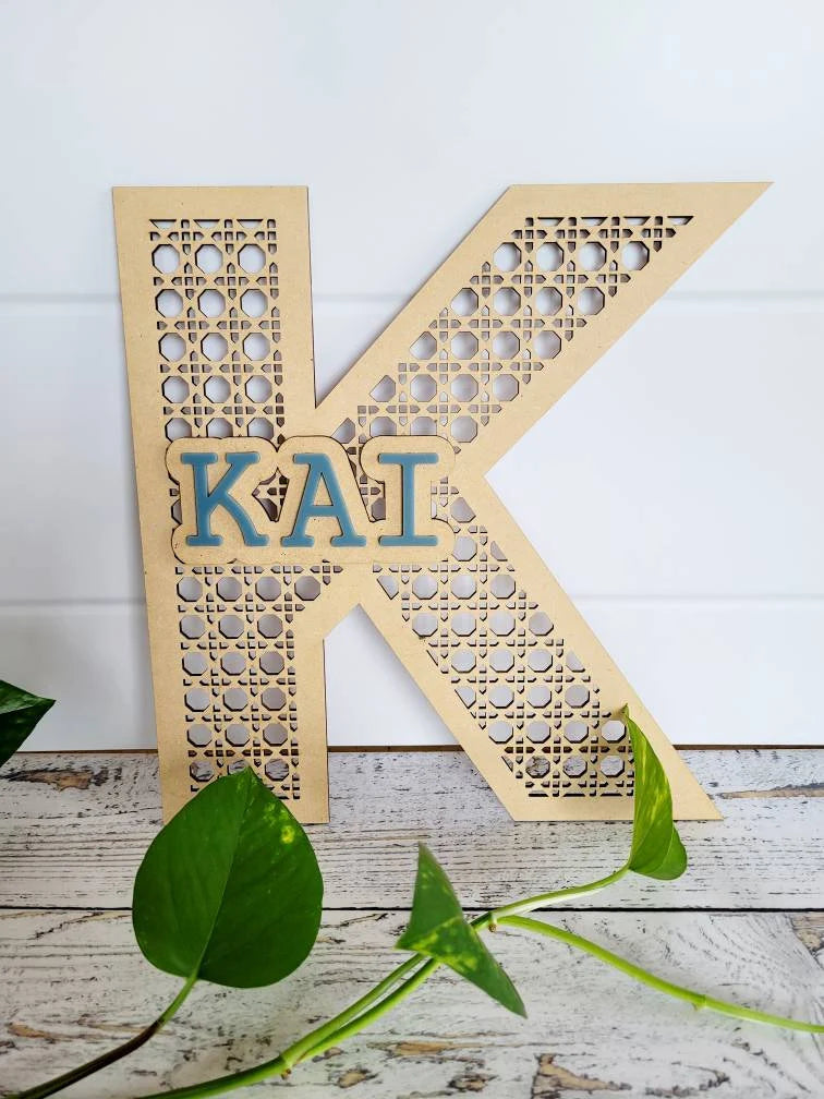Personalized Rattan Letter