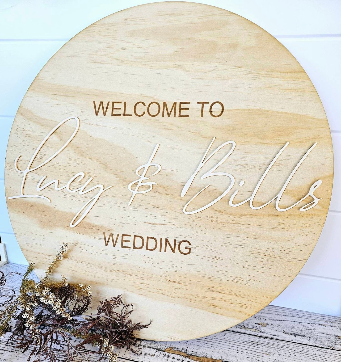 Round Timber Special Occasion Signs