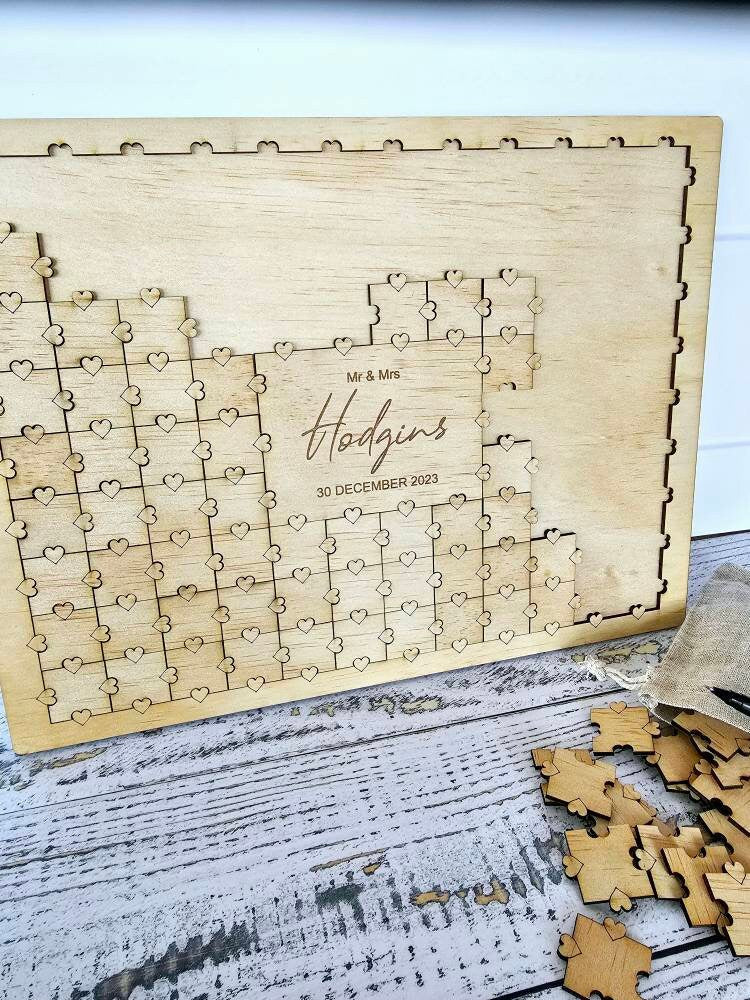 Personalized Wedding Guest Book Puzzle