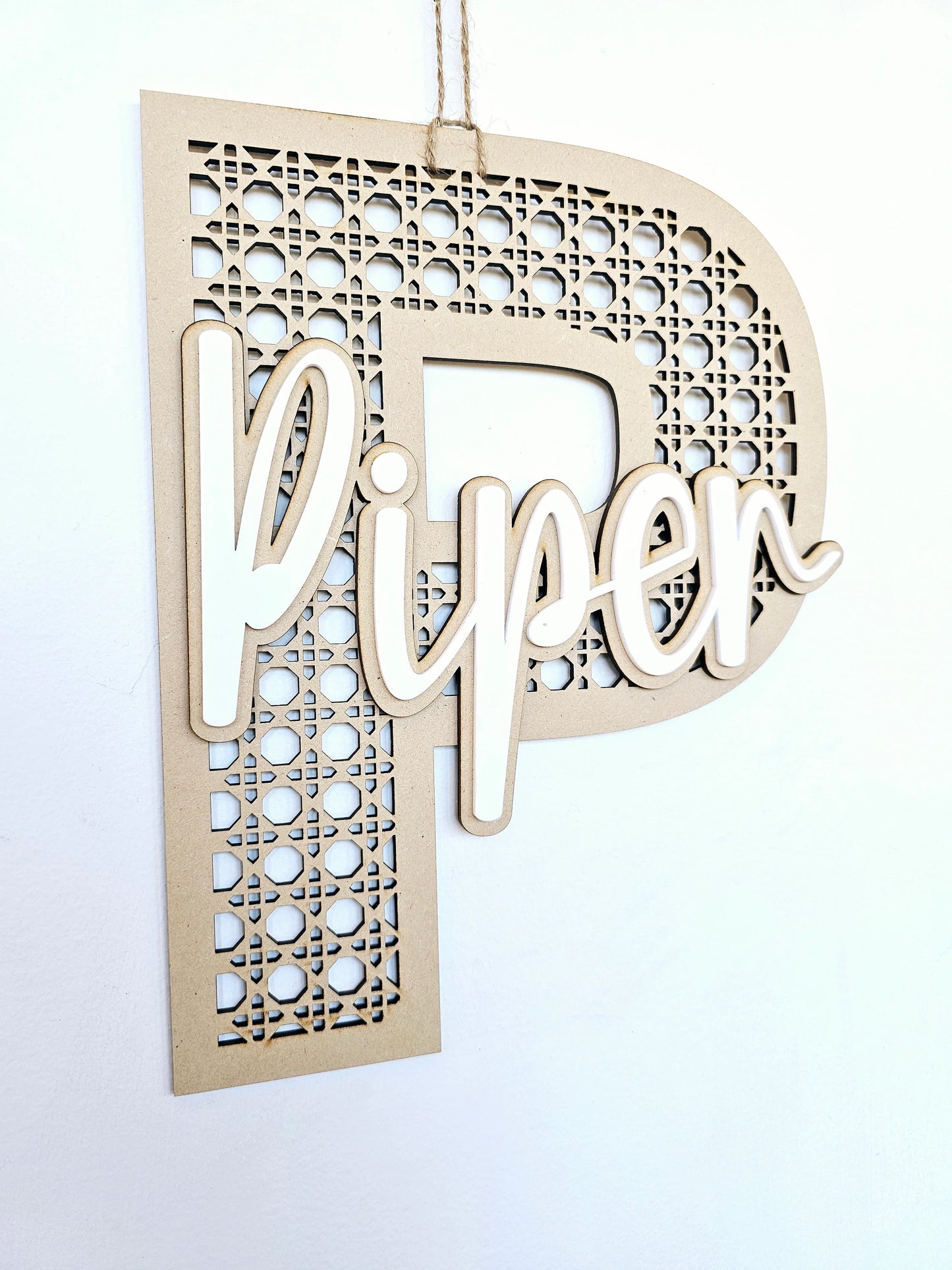 Personalized Rattan Letter
