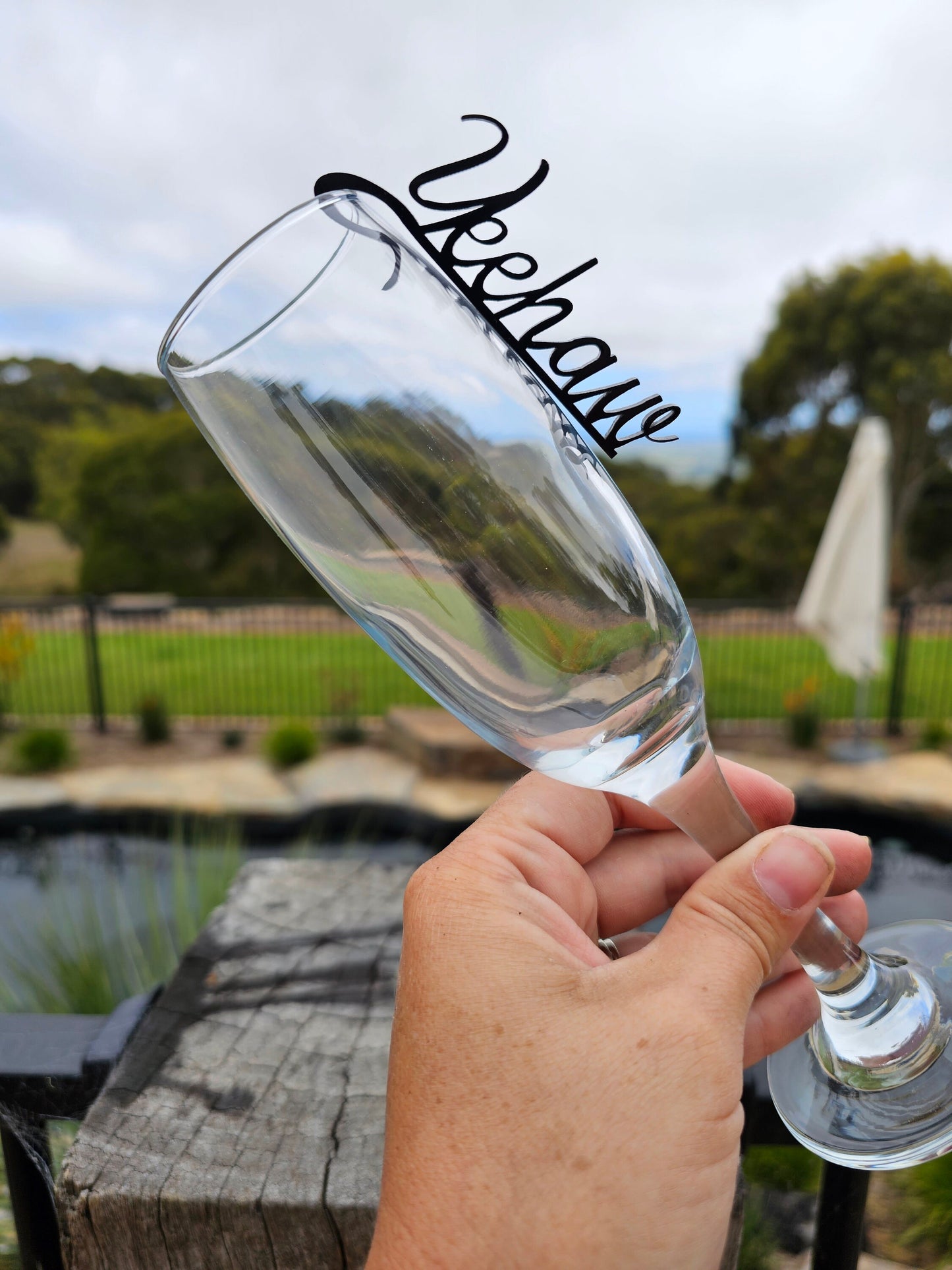 Glass name tags
