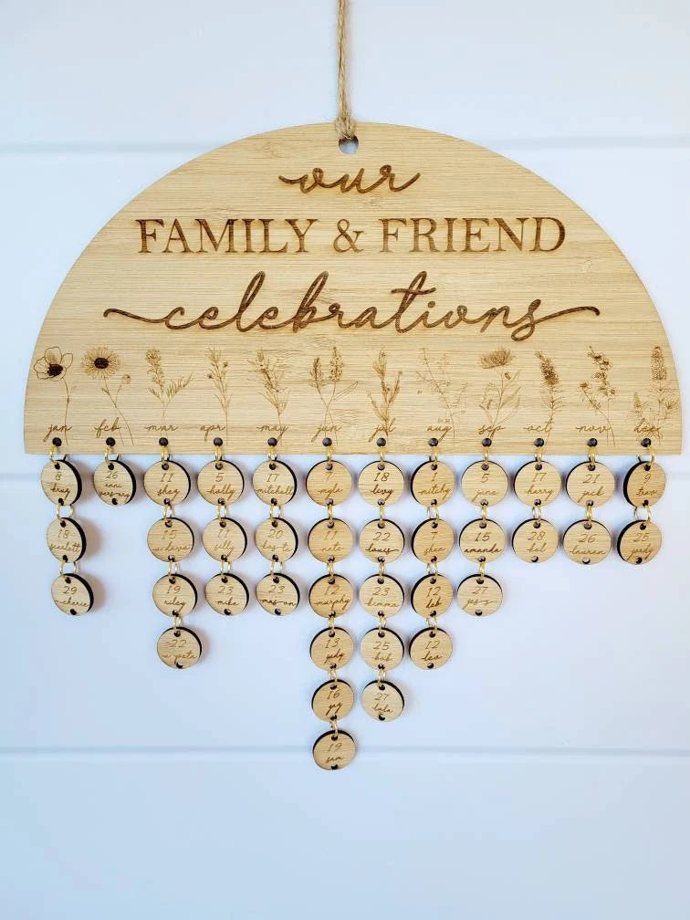 Family Birthday Calander