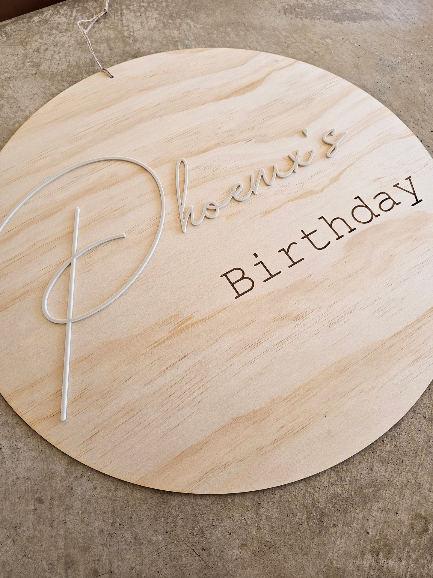 Round Timber Special Occasion Signs