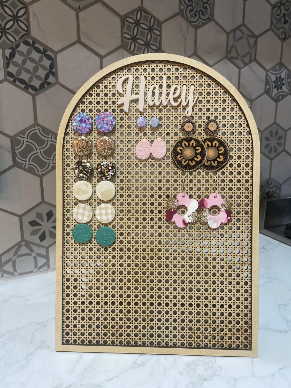 Rattan Earring Stand