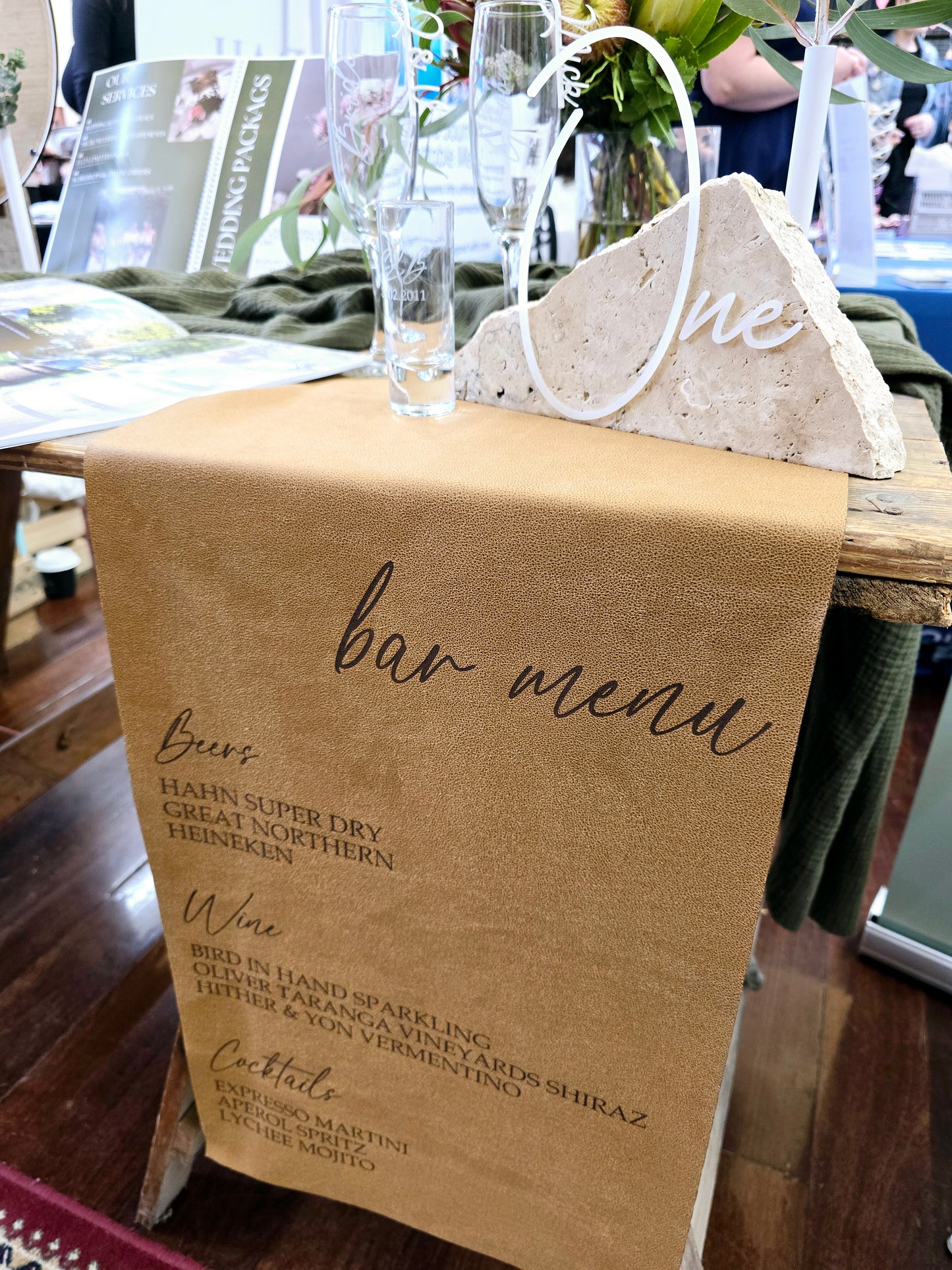 Bar Menu On Fabric