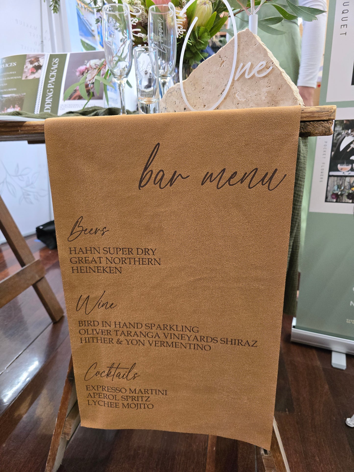 Bar Menu On Fabric
