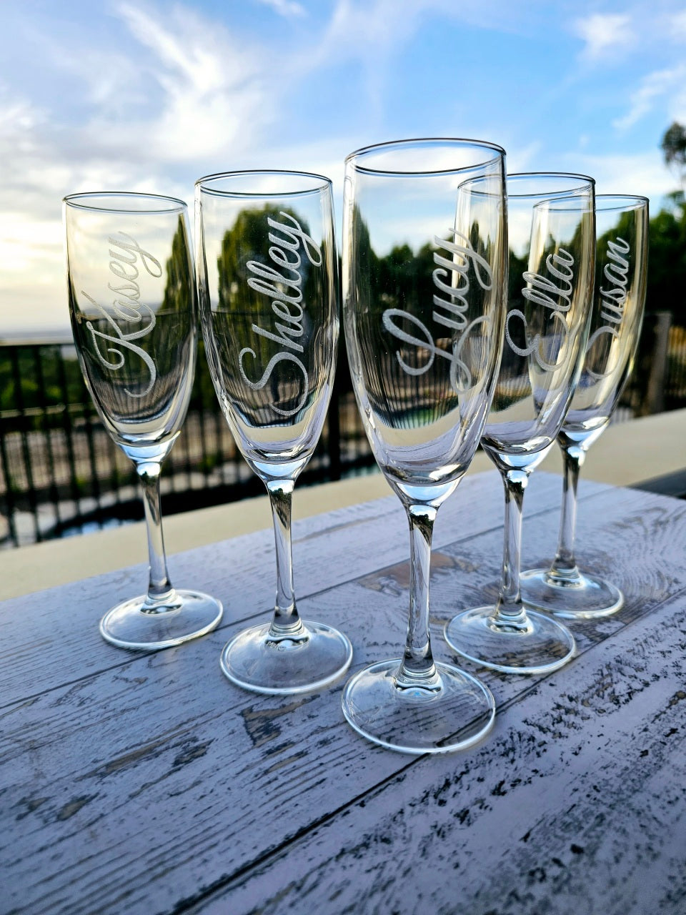 Personalized Champagne Glasses