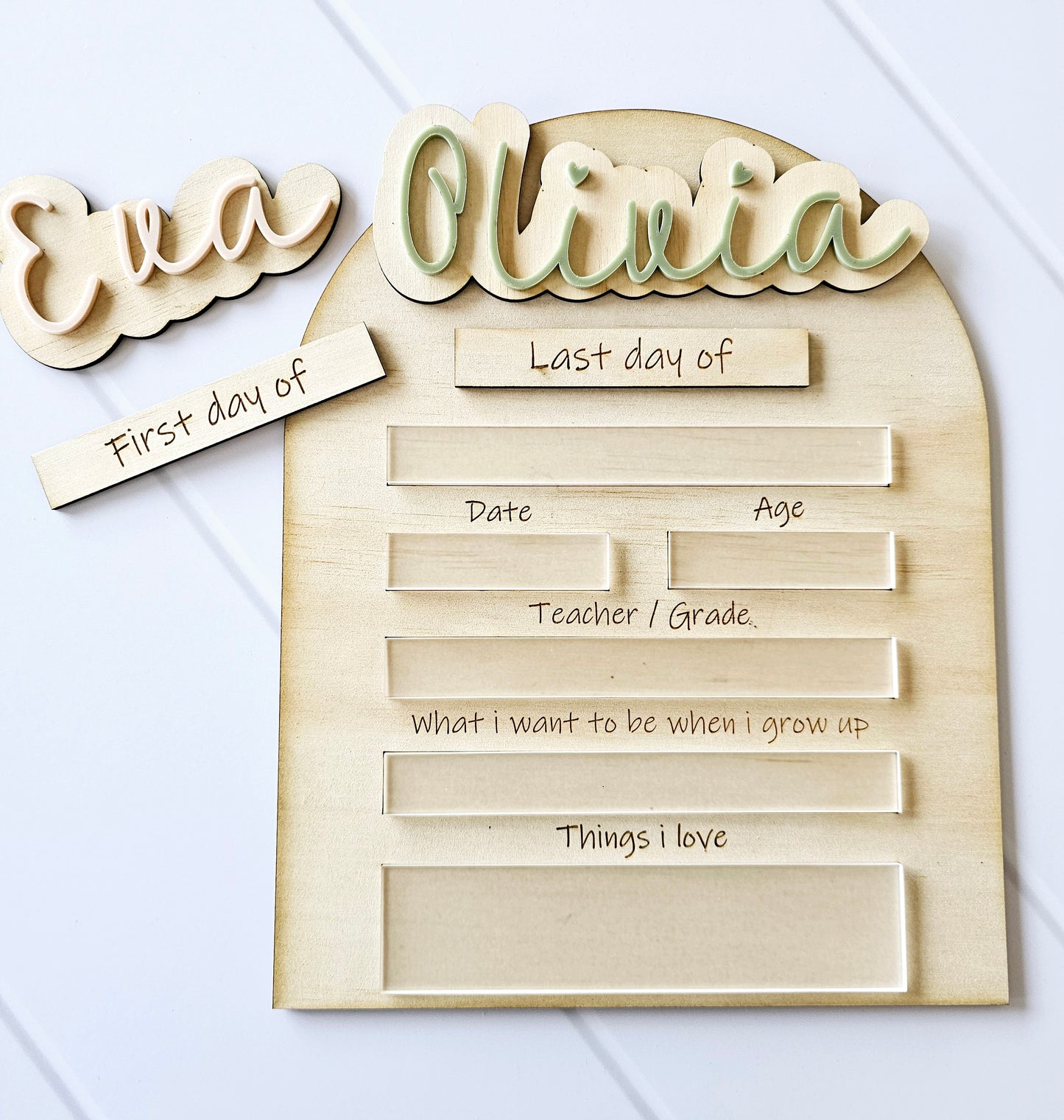 First/Last Day Board