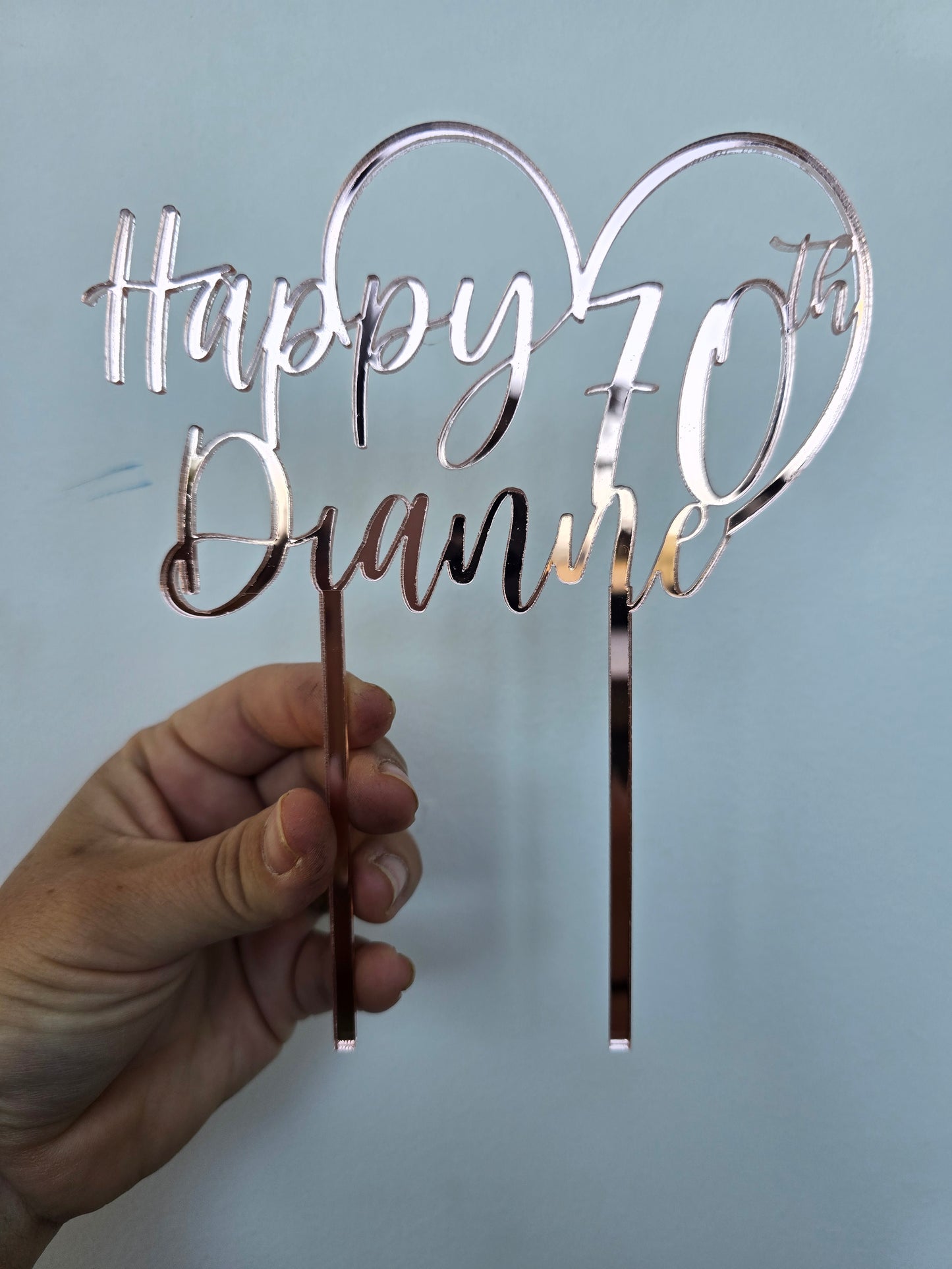 Acrylic Cake Toppers - Single Colour