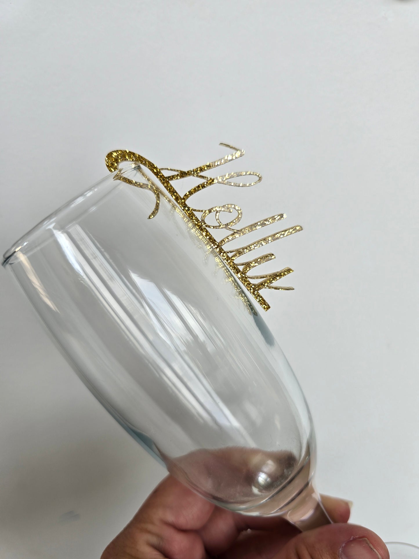 Glass name tags