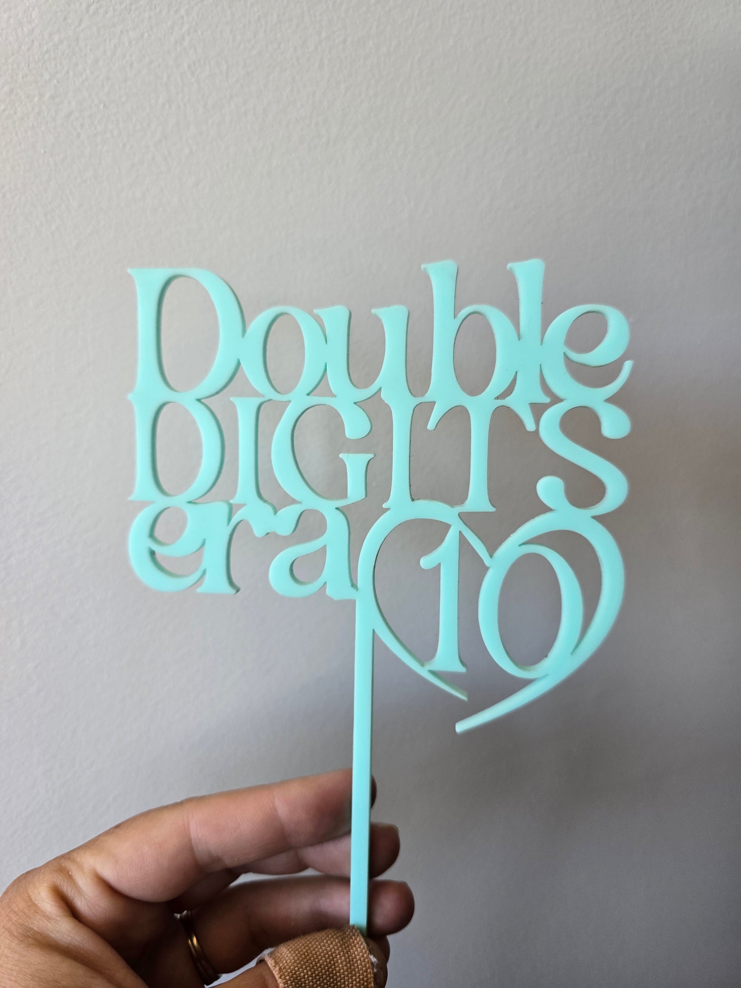 Acrylic Cake Toppers - Single Colour