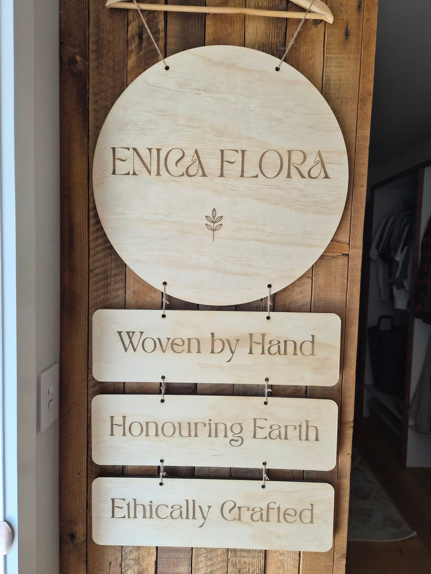 Hanging Market Sign - Etched Sign