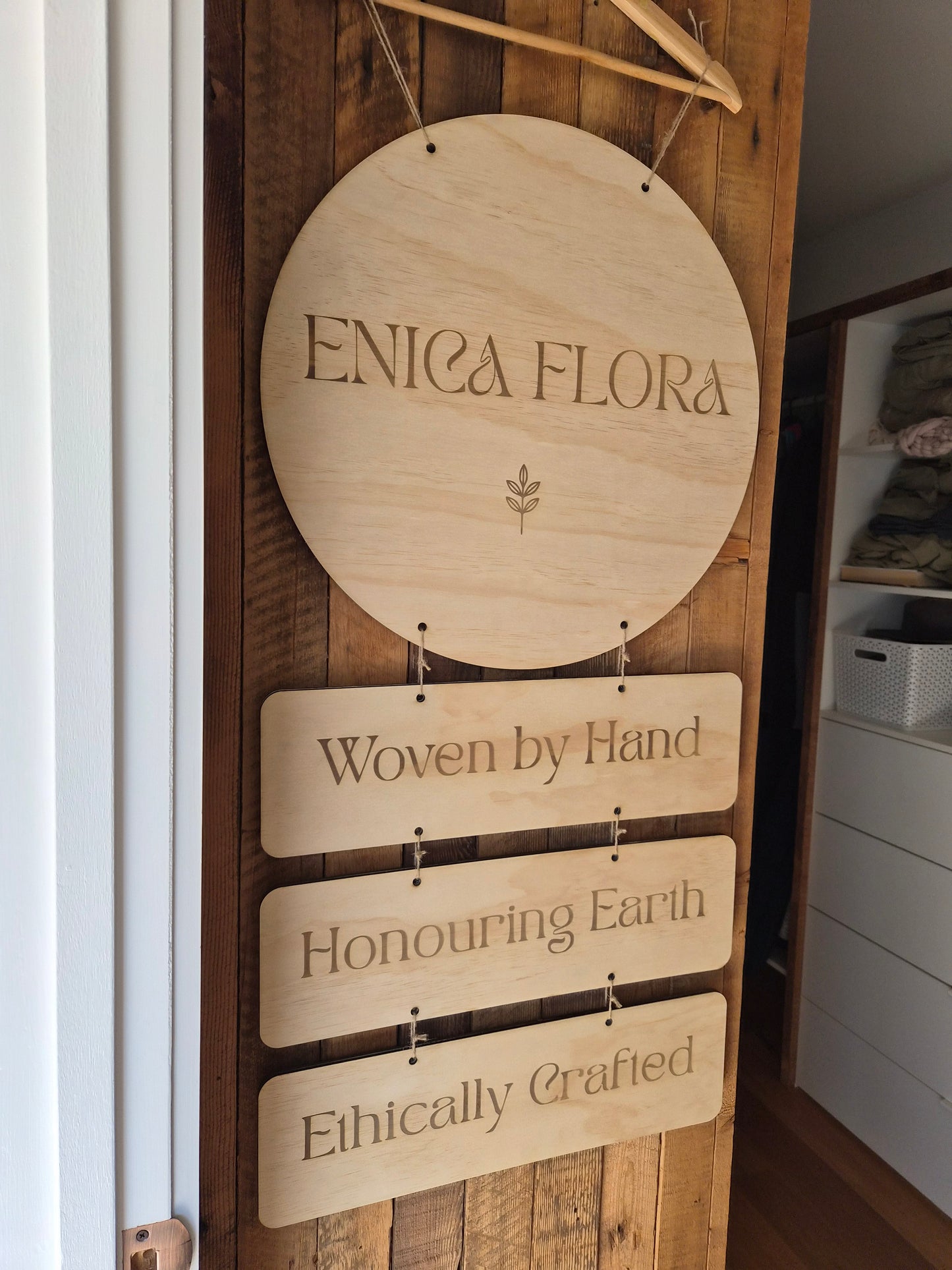 Hanging Market Sign - Etched Sign