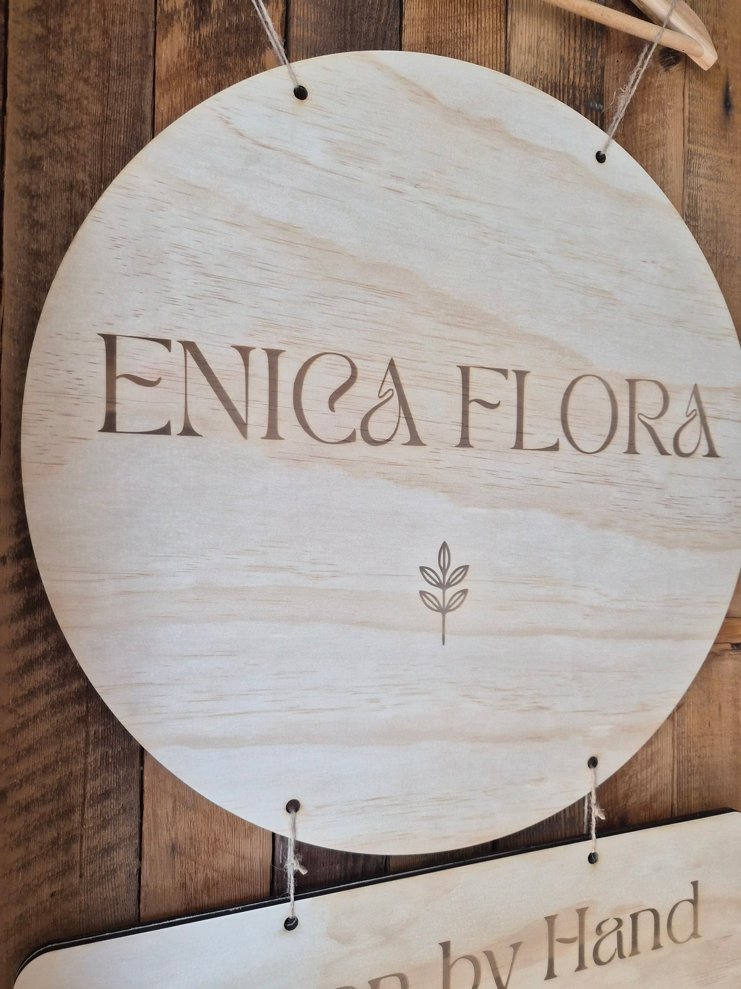Hanging Market Sign - Etched Sign