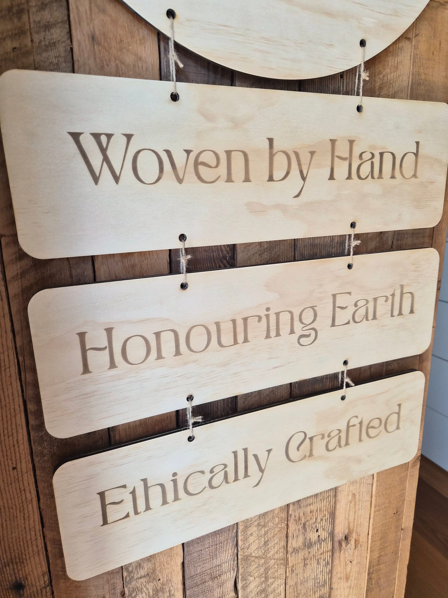 Hanging Market Sign - Etched Sign