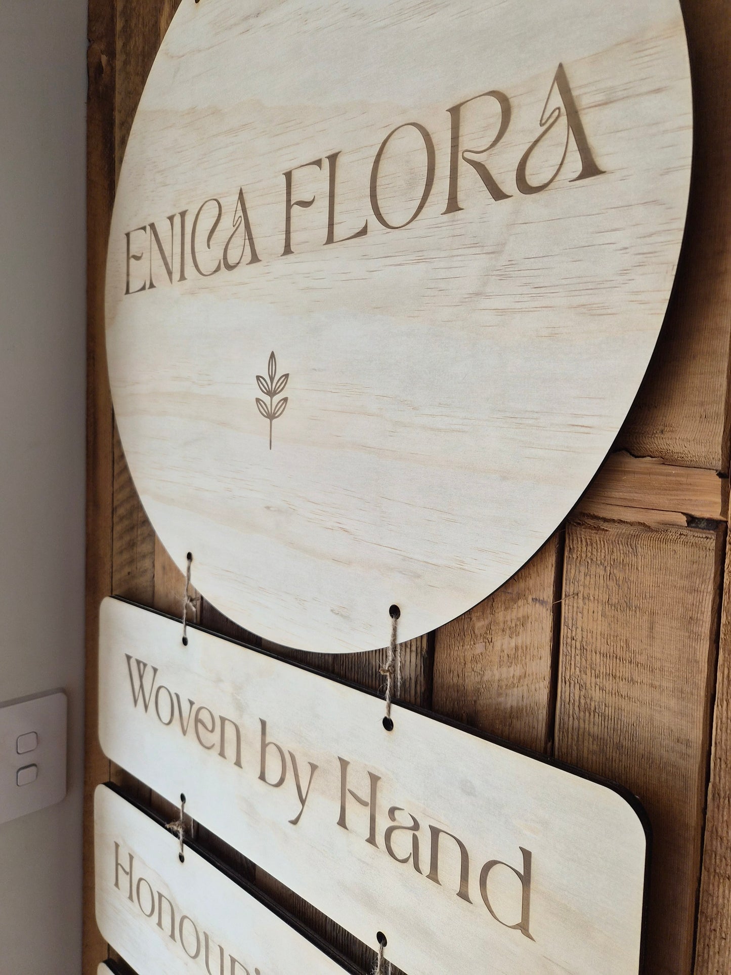 Hanging Market Sign - Etched Sign