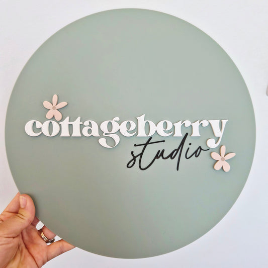 30cm Acrylic Logo Sign