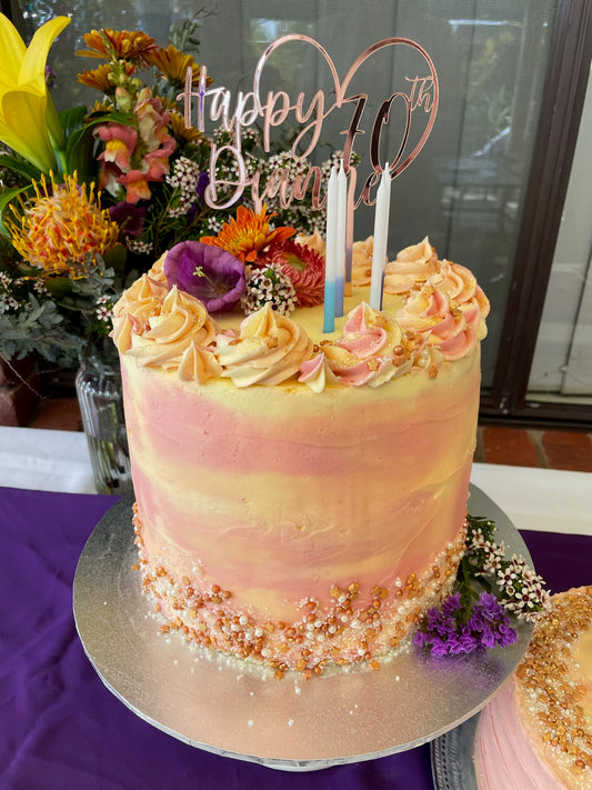Acrylic Cake Toppers - Single Colour