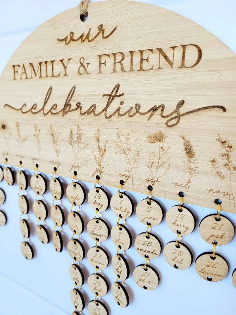 Family Birthday Calander