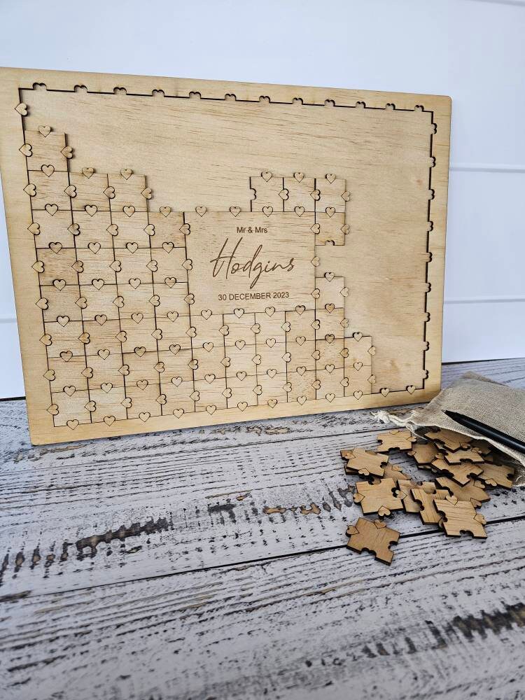 Personalized Wedding Guest Book Puzzle