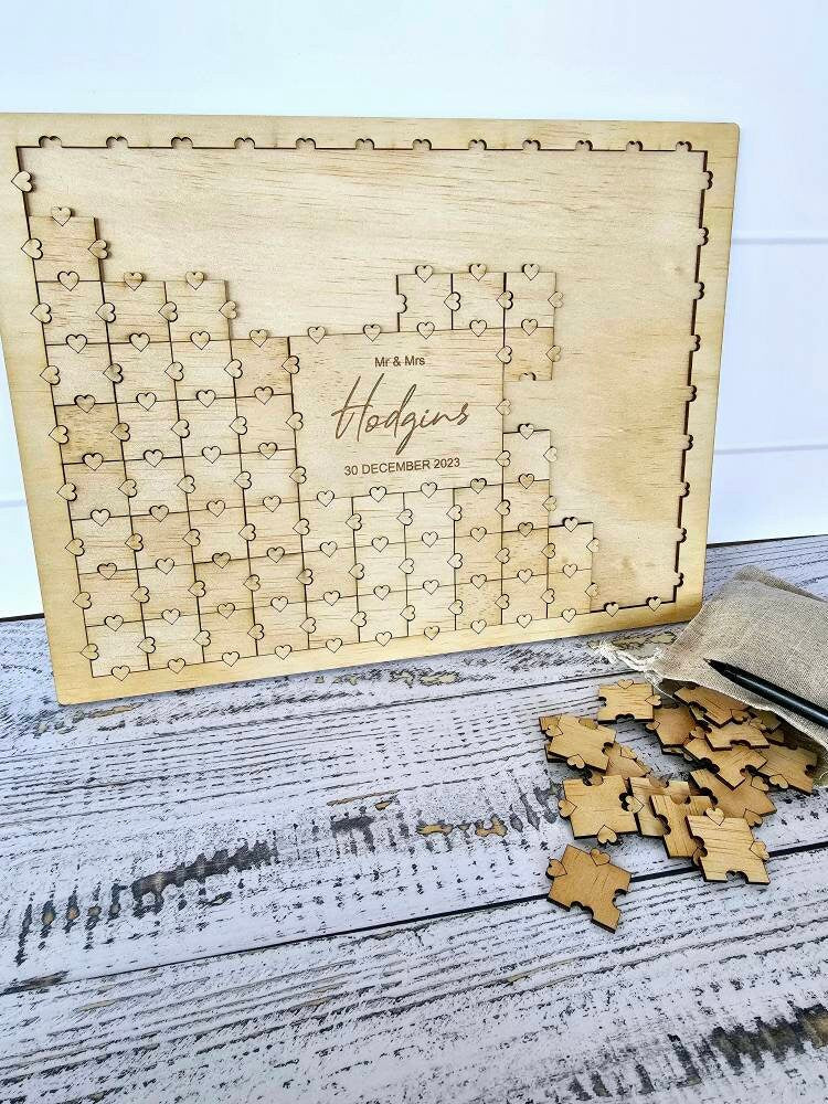 Personalized Wedding Guest Book Puzzle