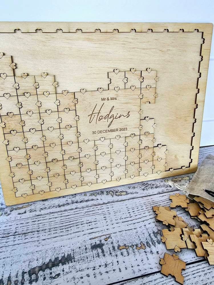 Personalized Wedding Guest Book Puzzle