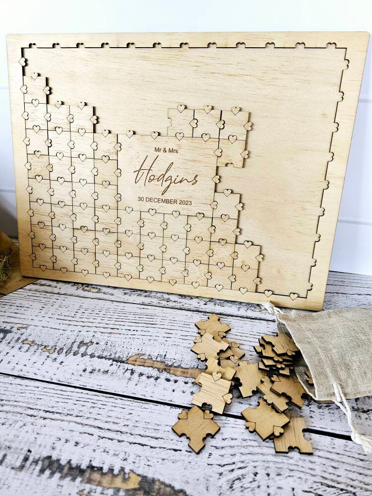 Personalized Wedding Guest Book Puzzle