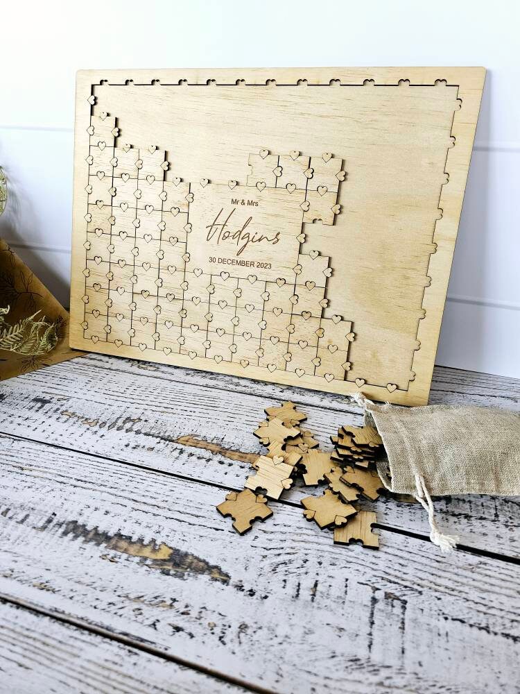Personalized Wedding Guest Book Puzzle