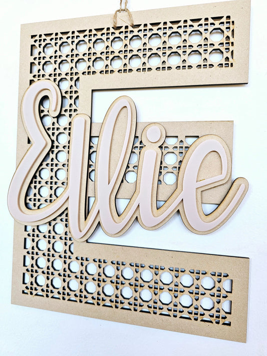 Personalized Rattan Letter