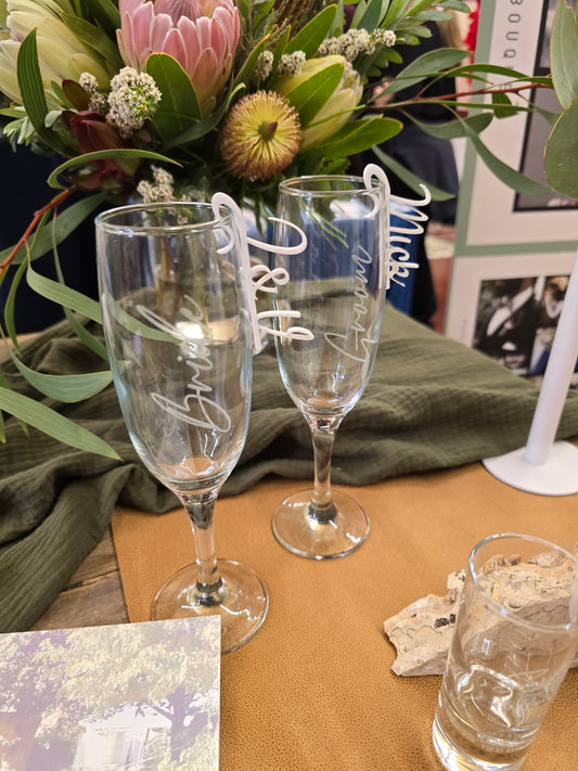 Glass name tags